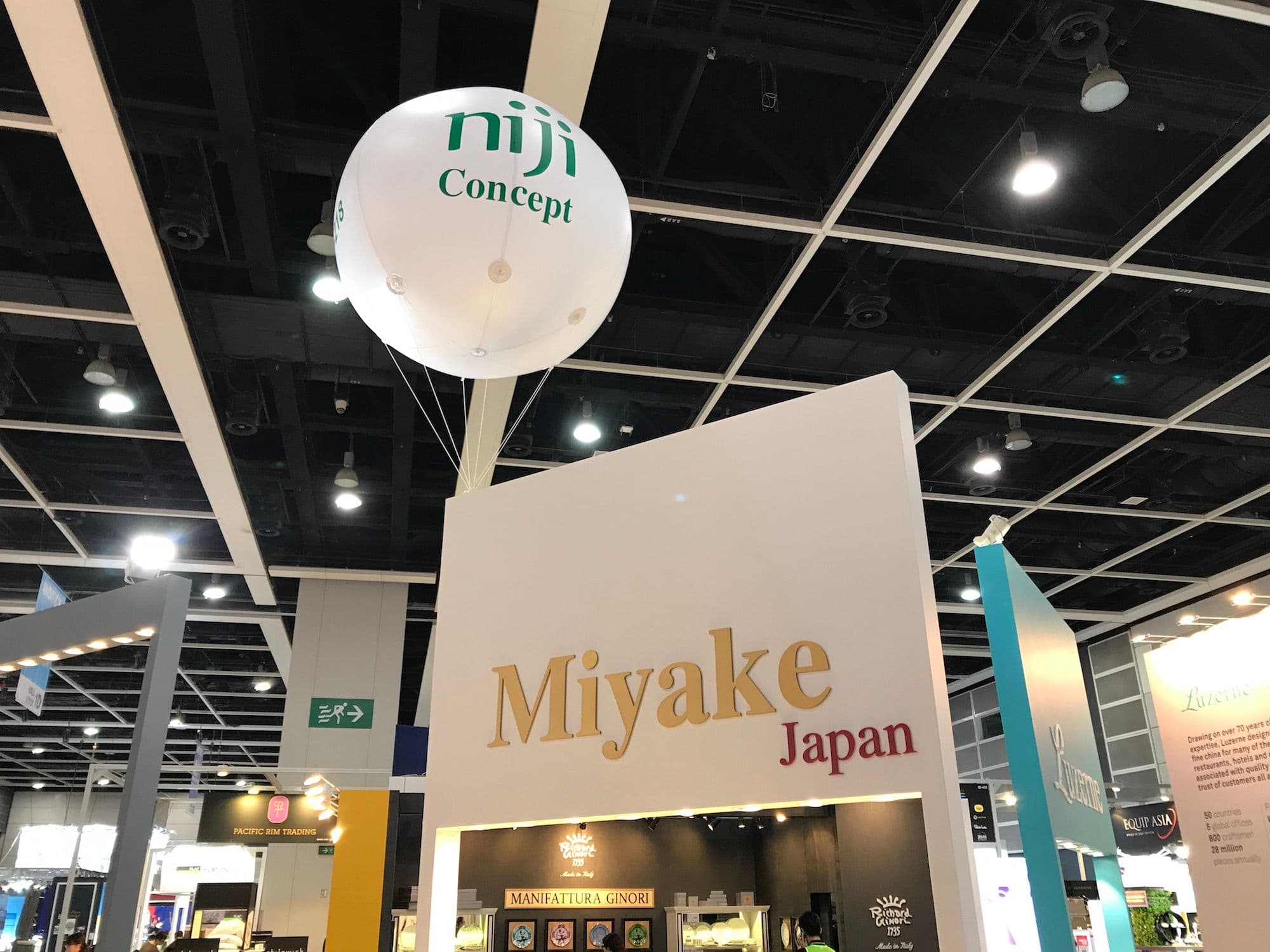 Miyake at tradeshow
