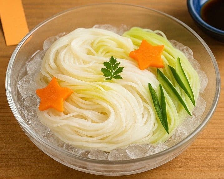 Tanabata dining setting with Mino ware